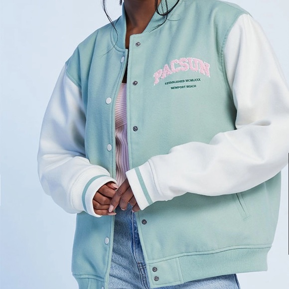 PACSUN OVERSIZED VARSITY JACKET - Picture 2 of 8